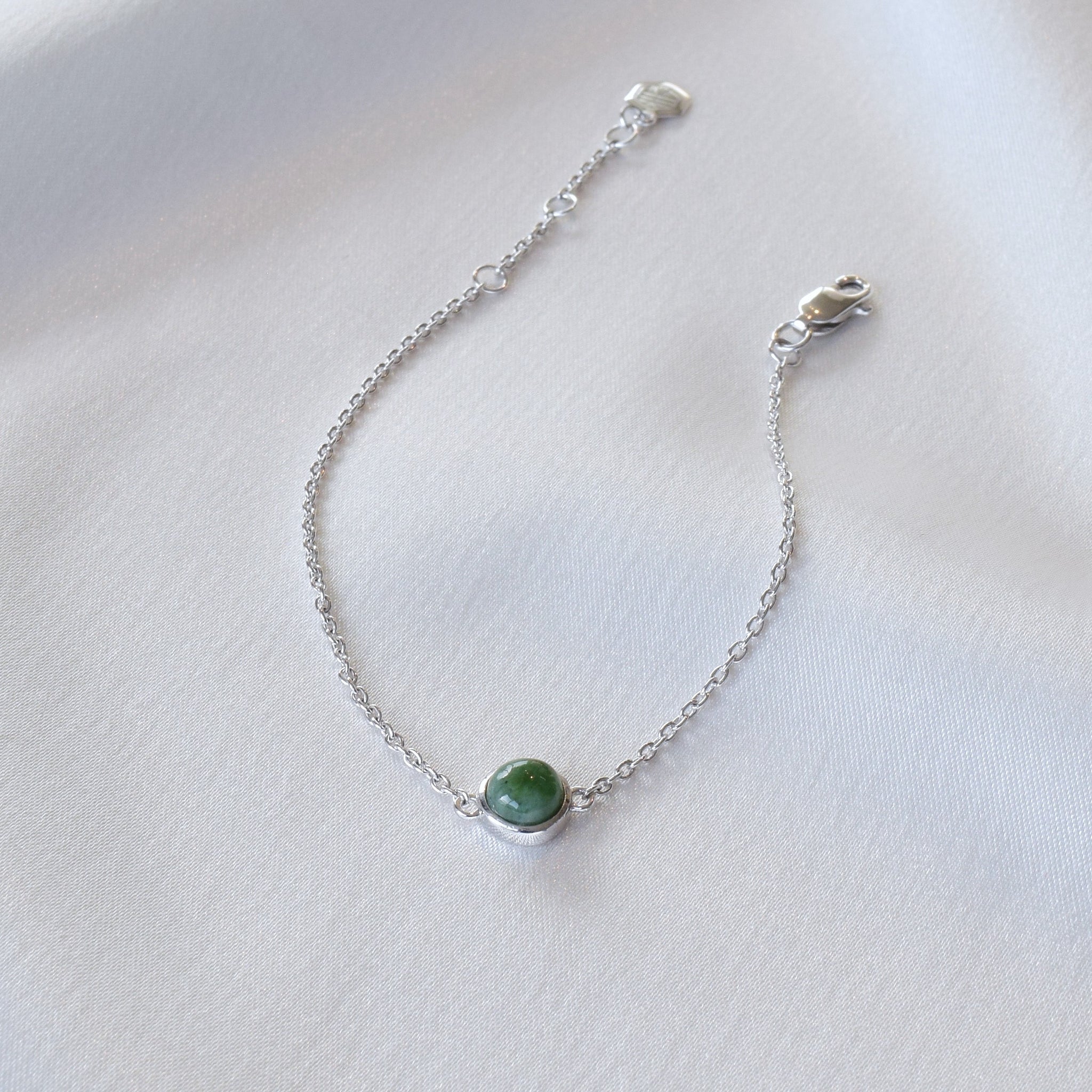 Silver jade outlet bracelet